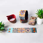 BRACCIALE in Pelle Colorato con Design Arabesque