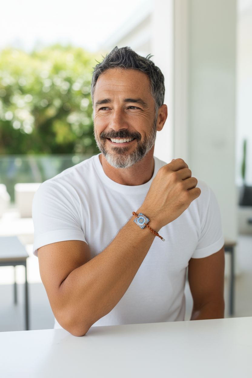 🧿 Bracciale Zellidj algerino in pelle da uomo
La conquista dello stile e della tradizione