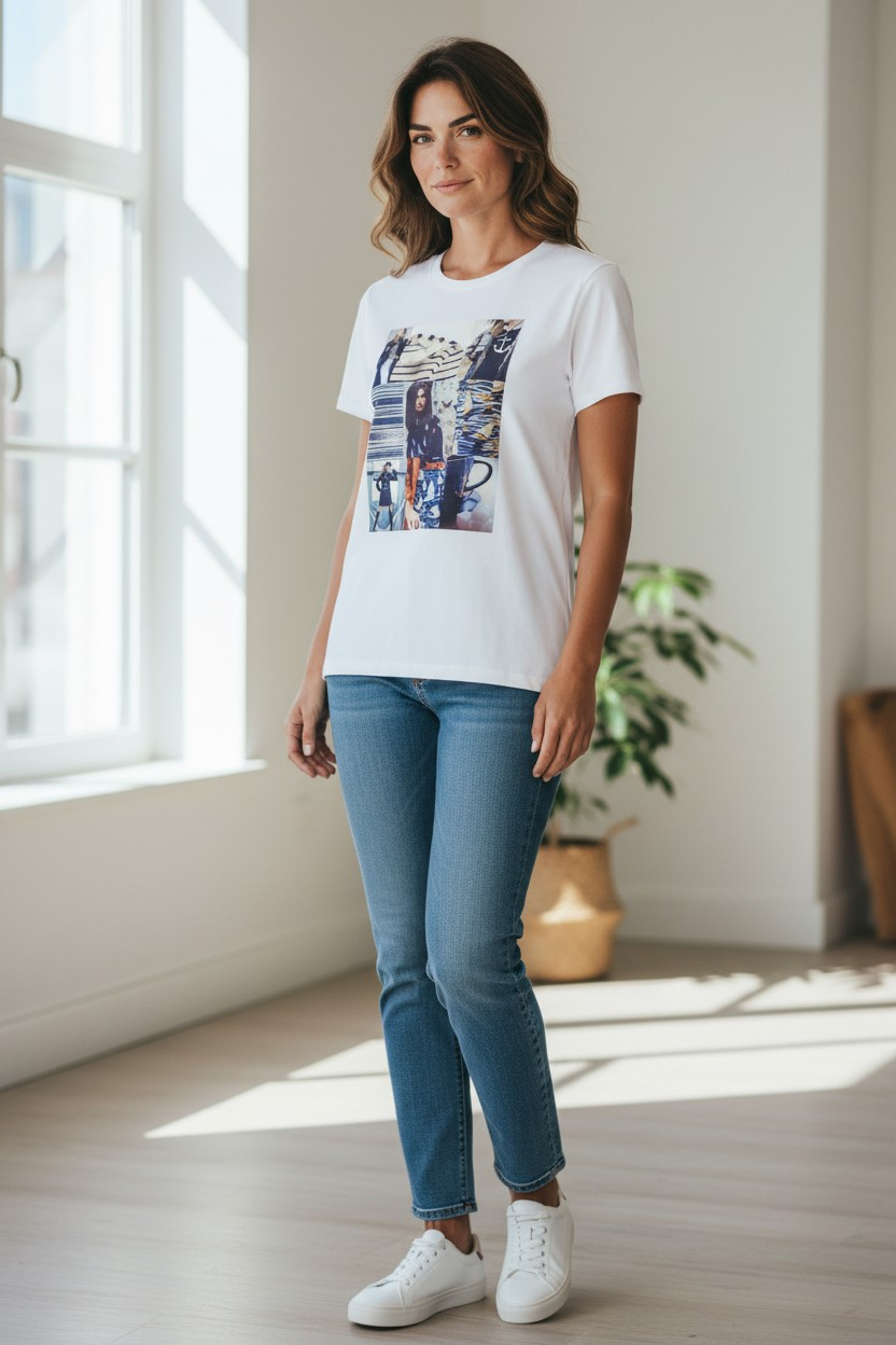 Ethnic T-SHIRT "Travel with Style and Imagination"