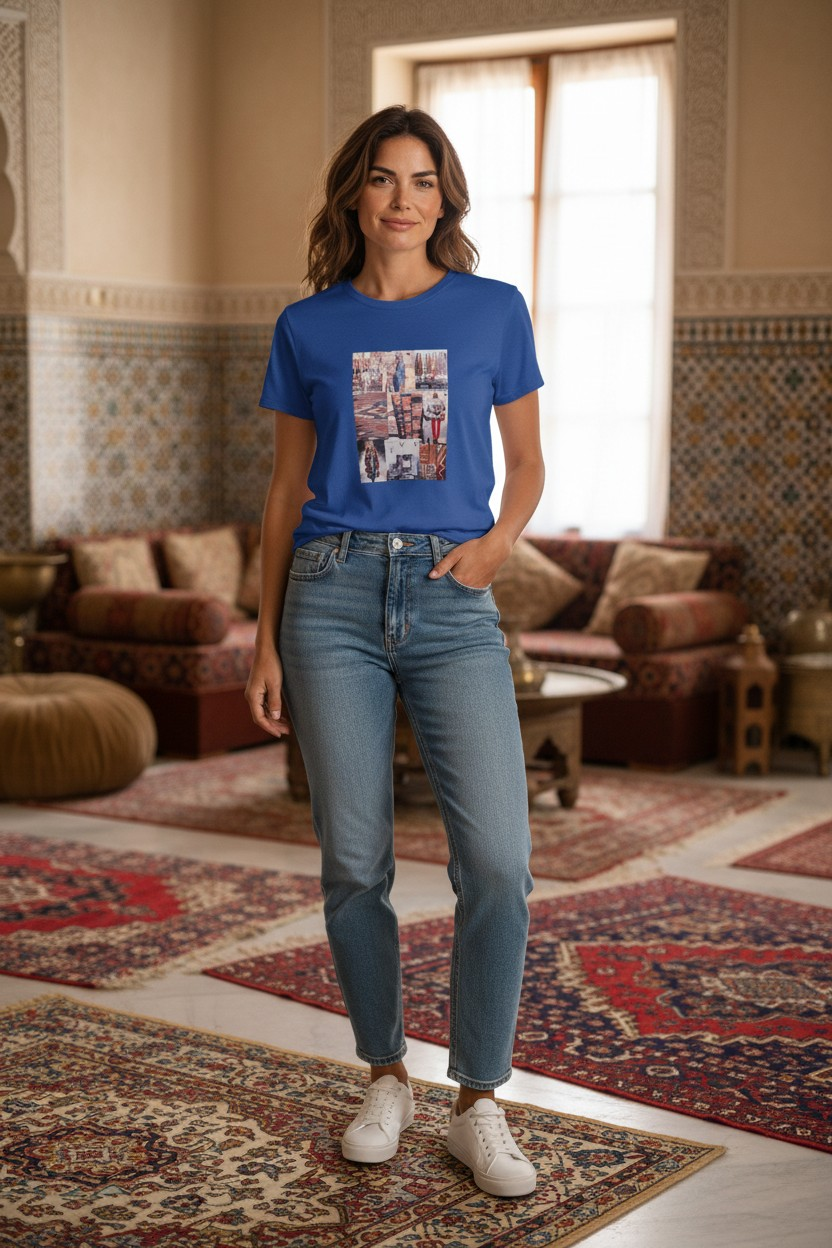 Ethnic T-SHIRT "Travel with Style and Imagination"