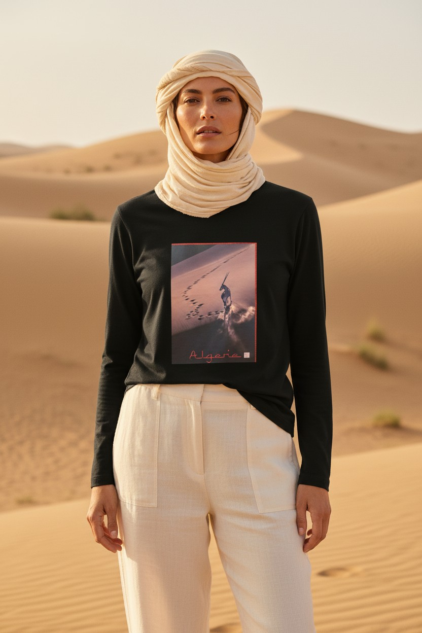 Interactive Women's T-Shirt from the Heart of Algeria