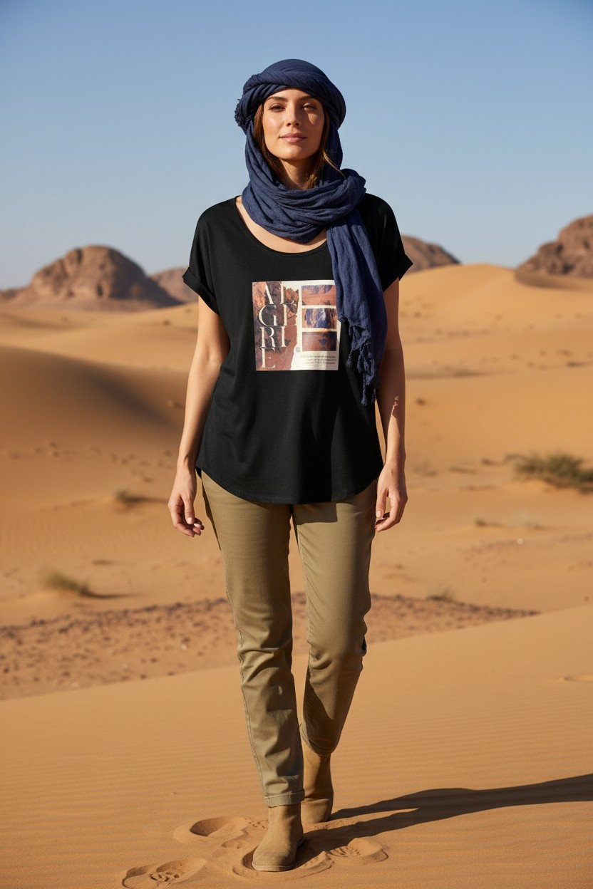 Interactive Women's T-Shirt from the Heart of Algeria