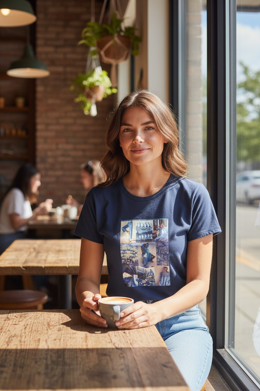Ethnic T-SHIRT "Travel with Style and Imagination"