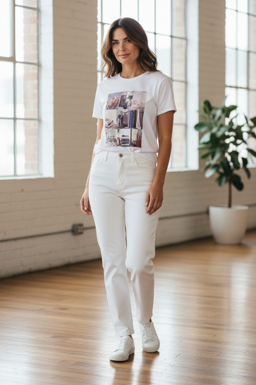 Ethnic T-SHIRT "Travel with Style and Imagination"