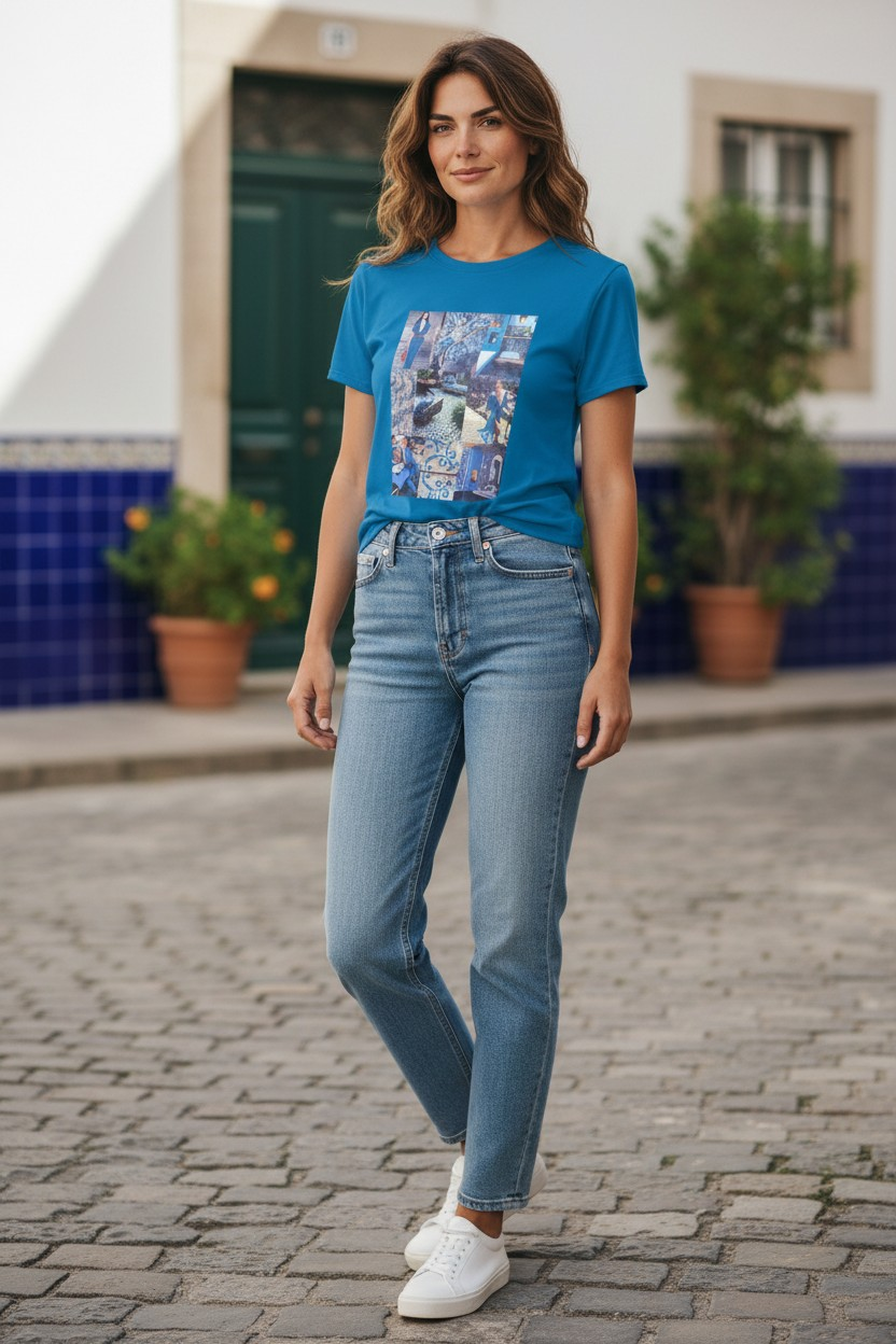 Ethnic T-SHIRT "Travel with Style and Imagination"