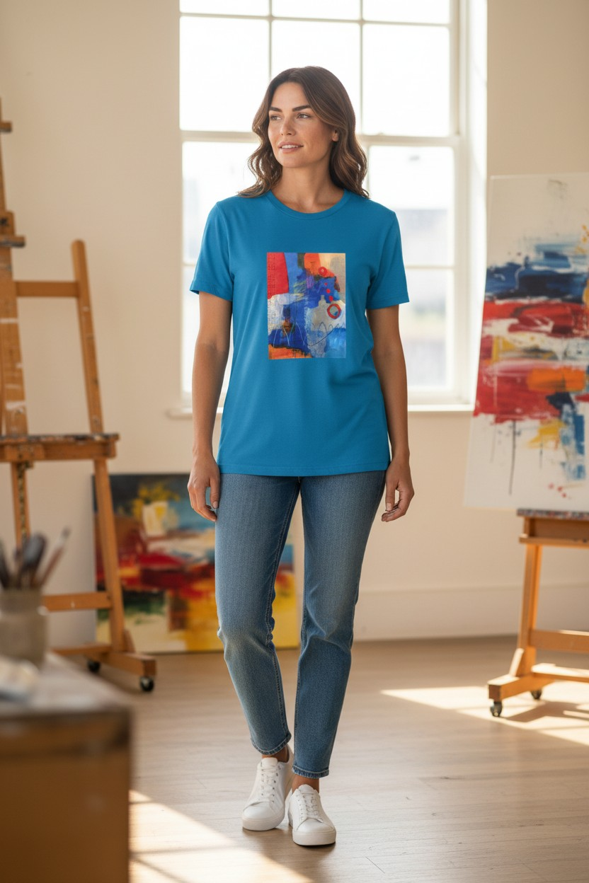 Ethnic T-SHIRT "Travel with Style and Imagination"