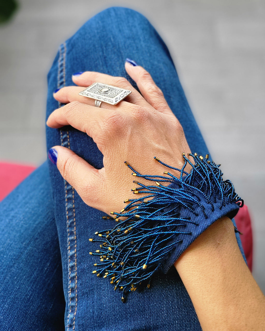 ANELLI Arabesque in acciaio invecchiato