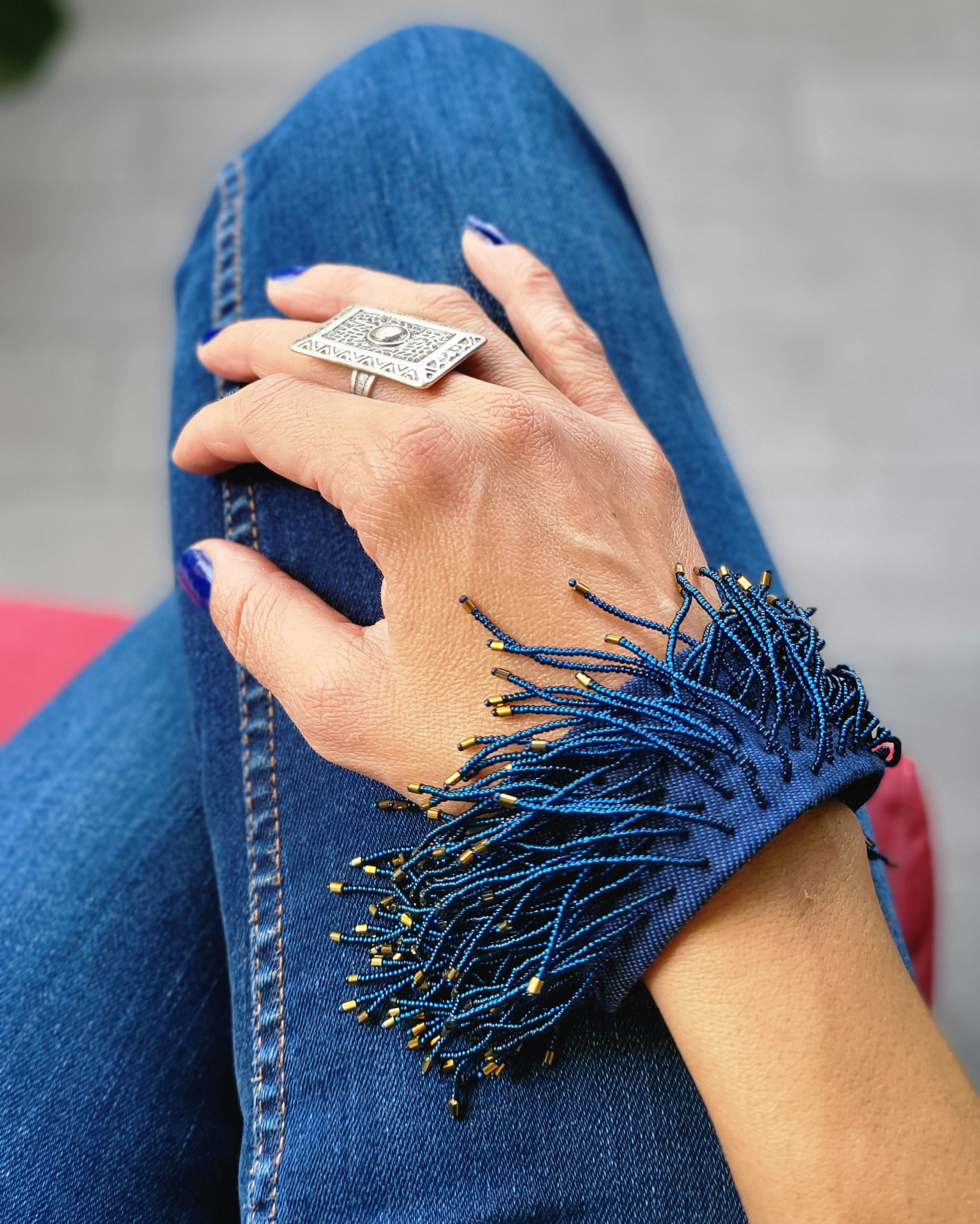 ANELLI Arabesque in acciaio invecchiato