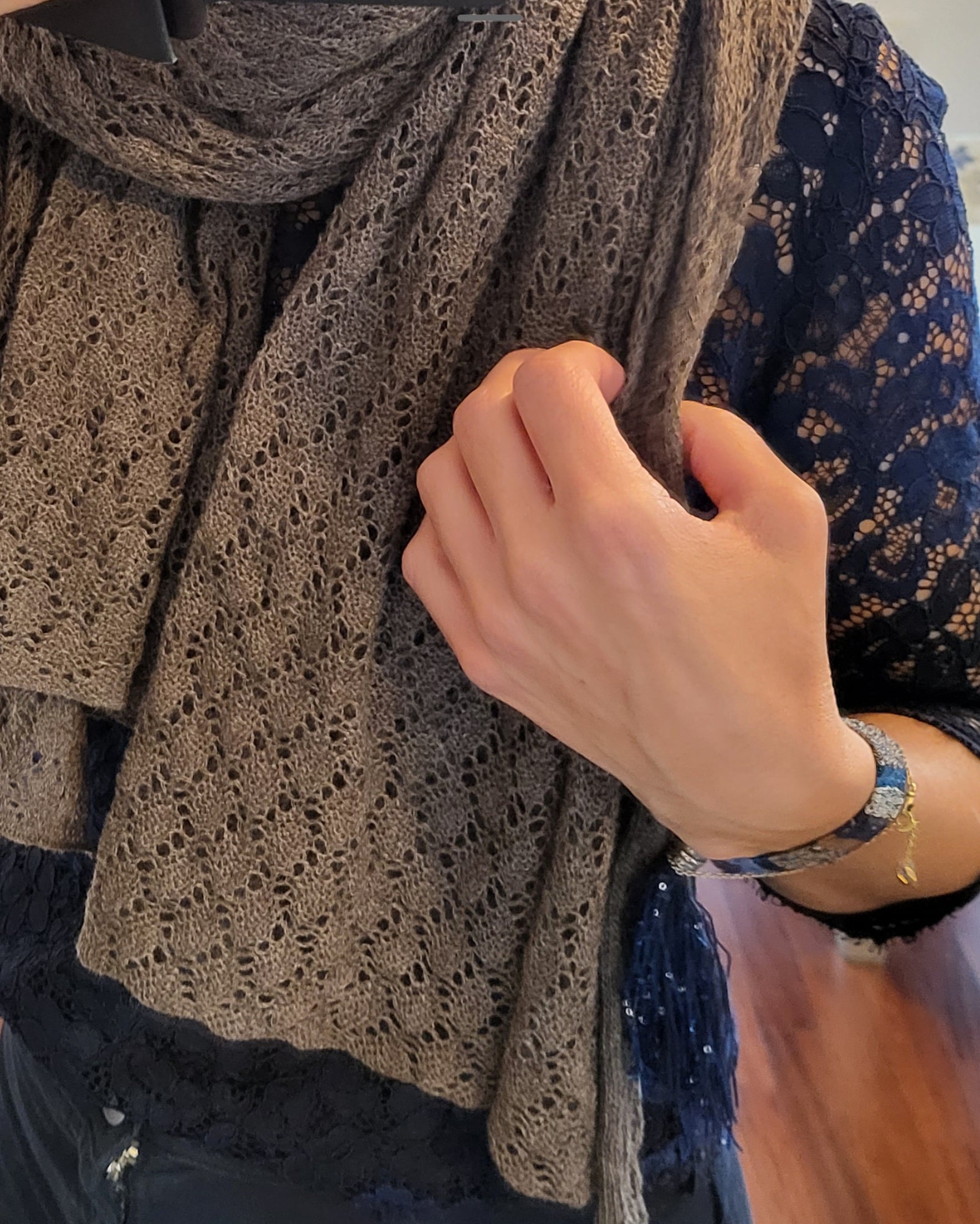 SCIARPA - in cashmere traforata