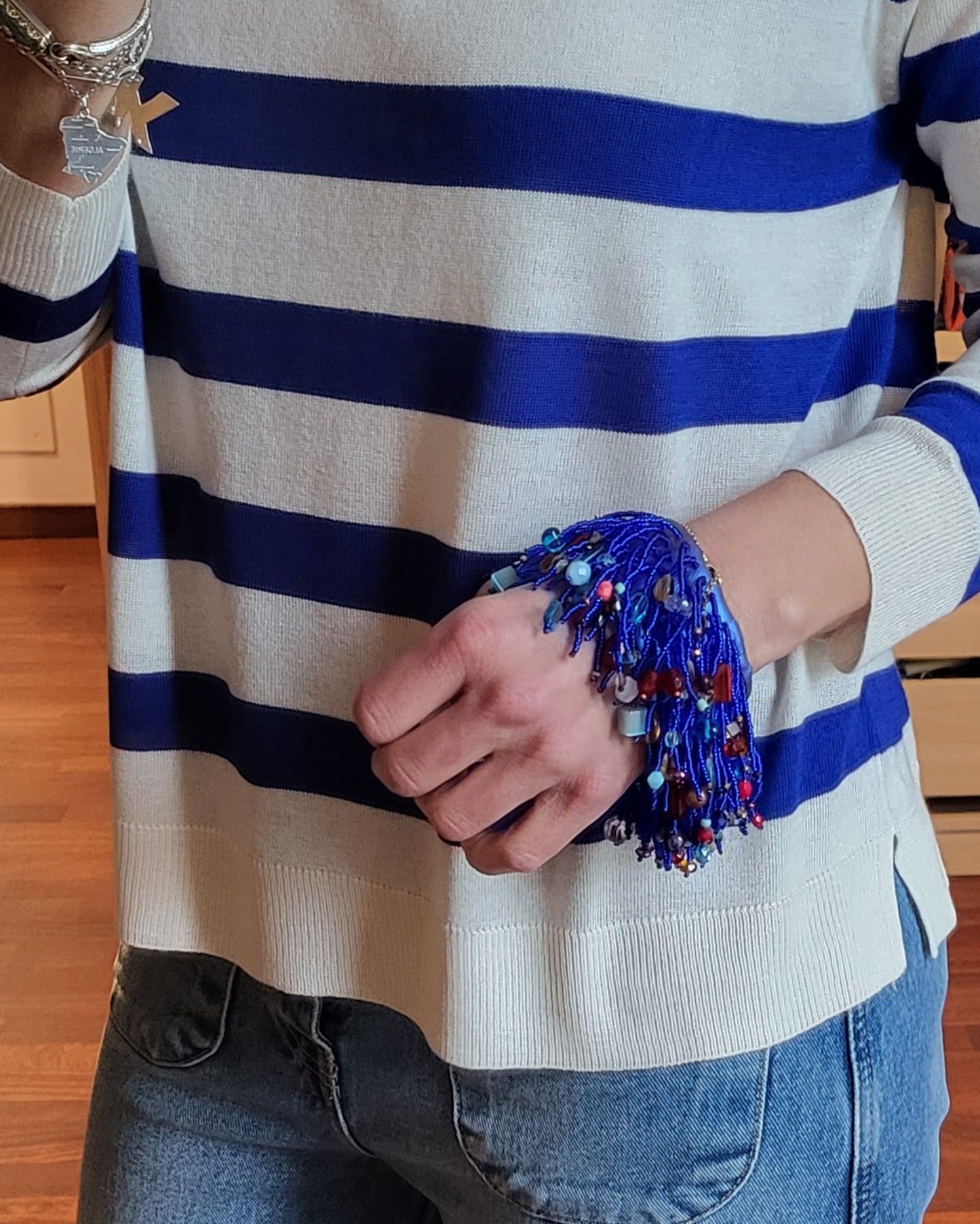 Bracelet à franges perlées