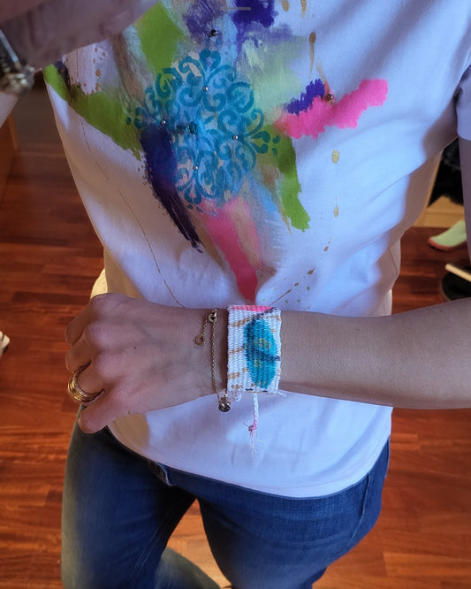 Bracelet en coton tissé à la main