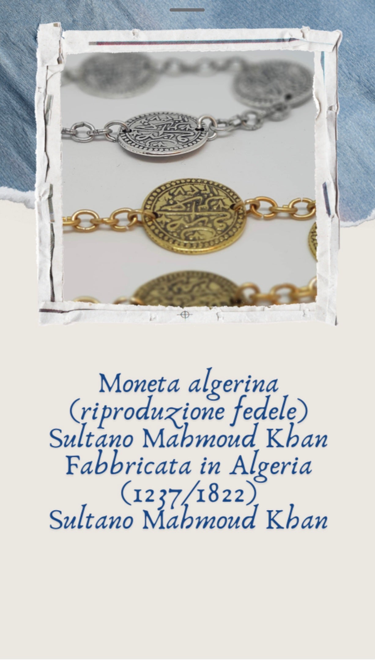 022 - Bracelet pièce de monnaie algérienne