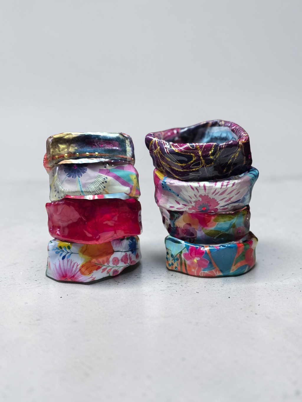 Bracciale Asimmetrici Floreale