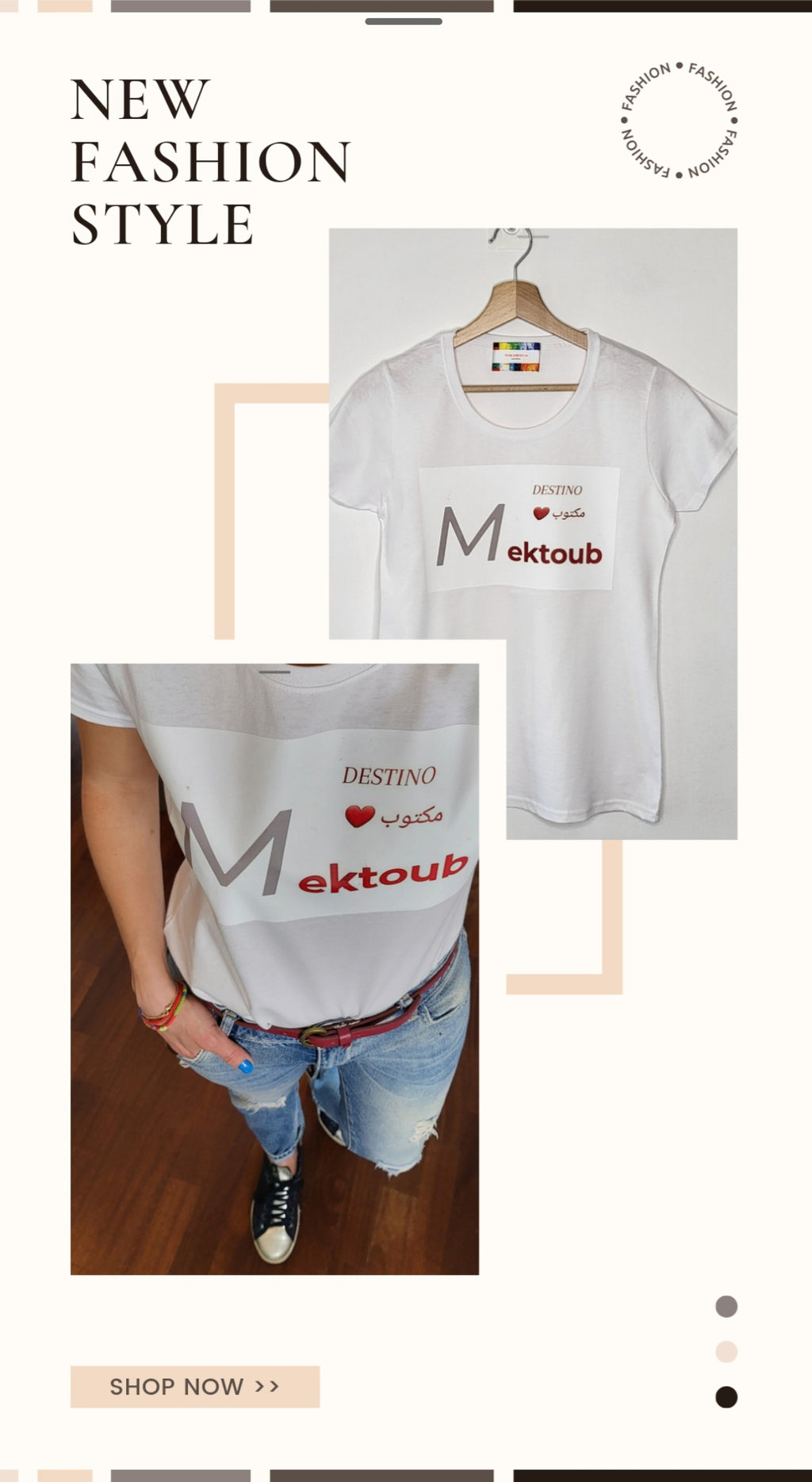 T-SHIRT - MEKTOUB (destino)