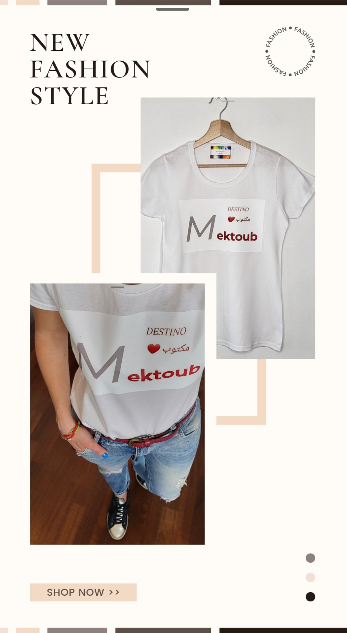 T-SHIRT - MEKTOUB (destino)
