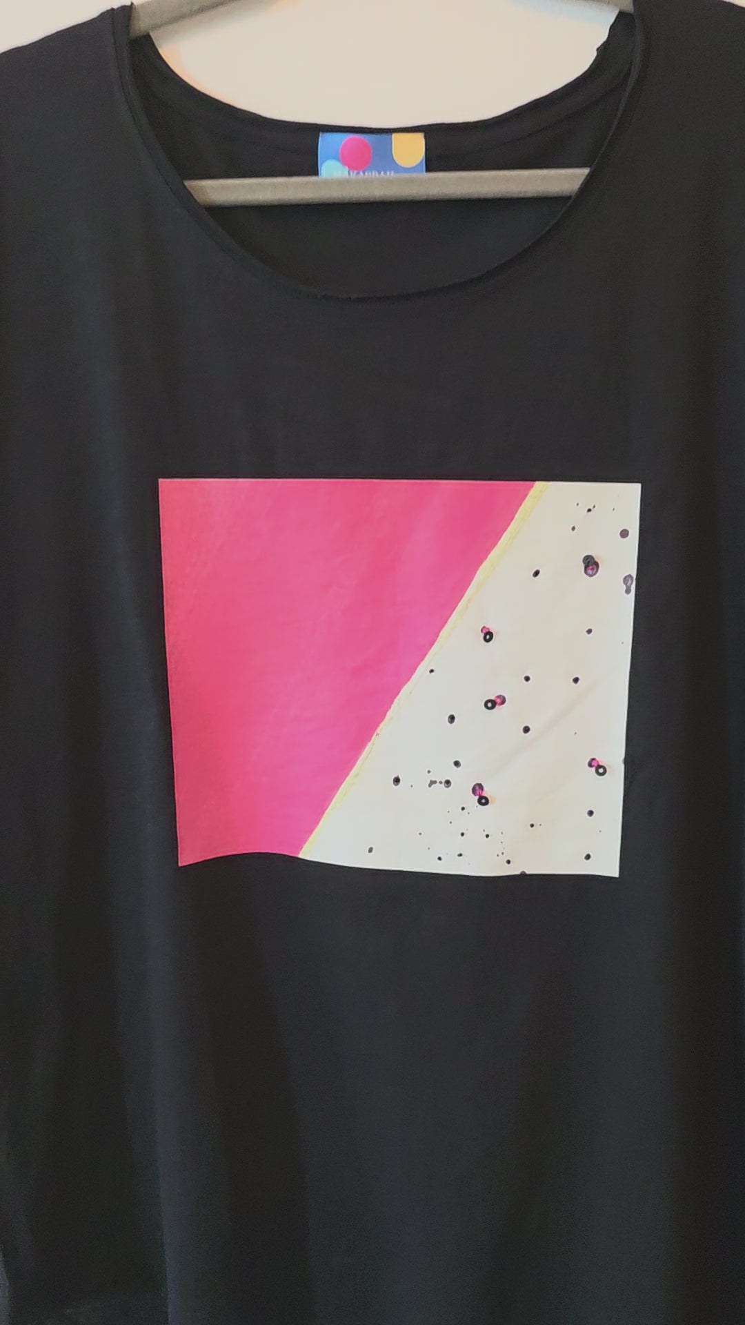 Magliette Artistiche in Cotone Ricami Esclusivi con Perline 3D