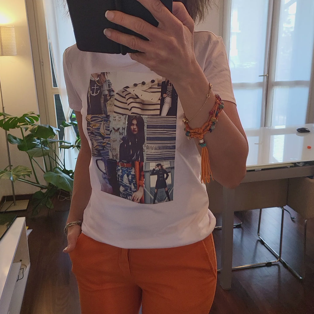 T-SHIRT bianco "MARIN "