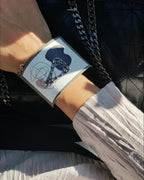 BRACCIALE in Pelle con Design Geometrico e Perline
