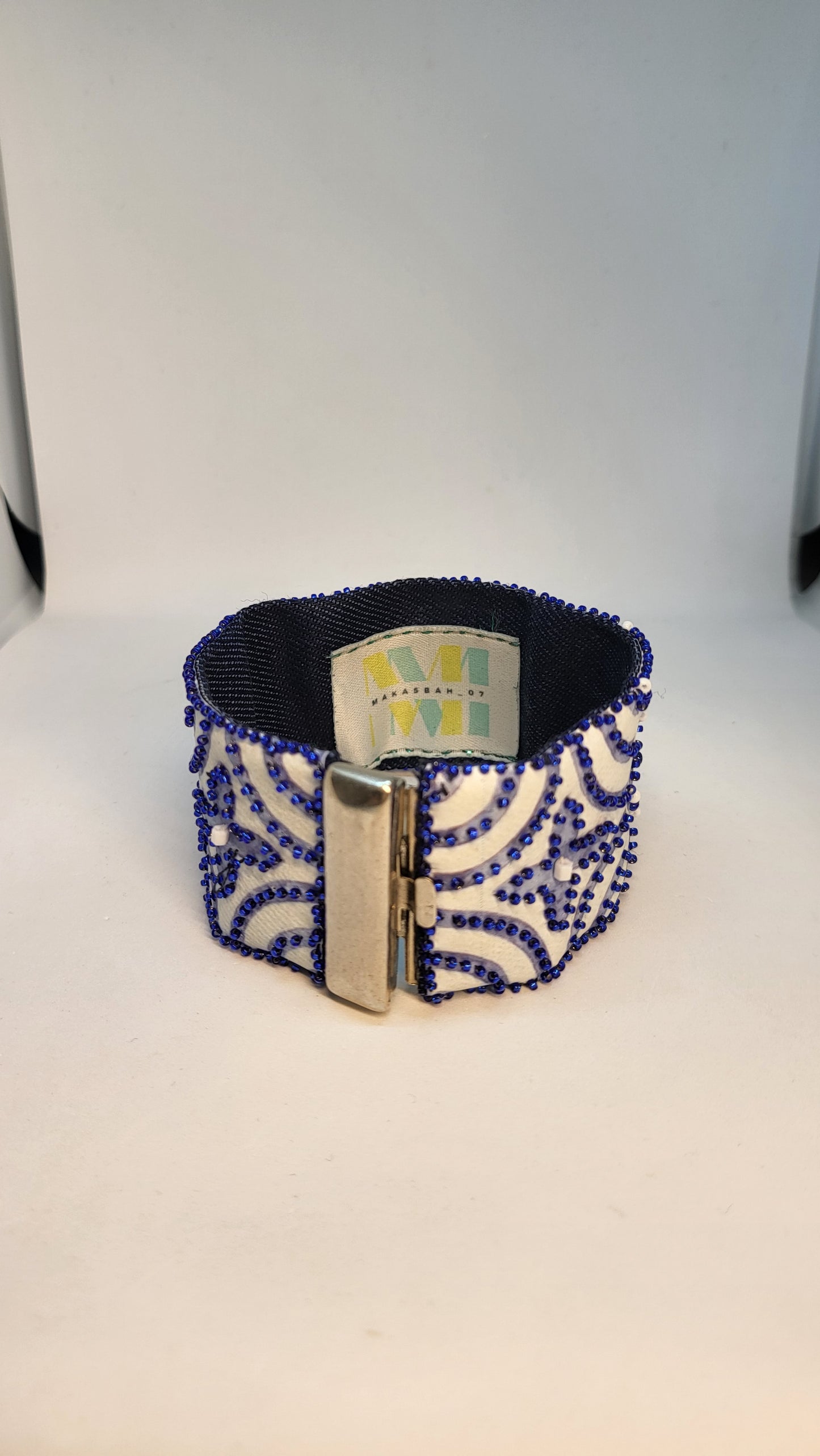 Bracelet Arabesque Blanc/Bleu