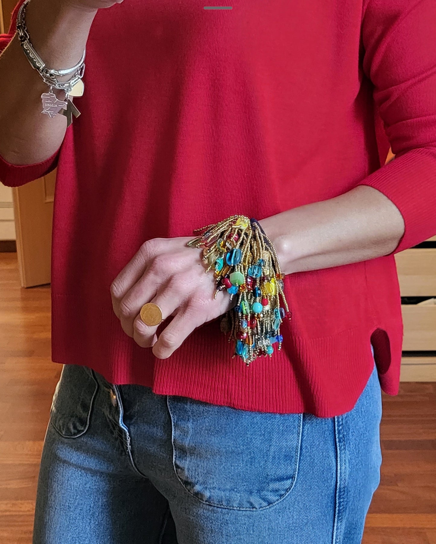 Bracelet à franges perlées