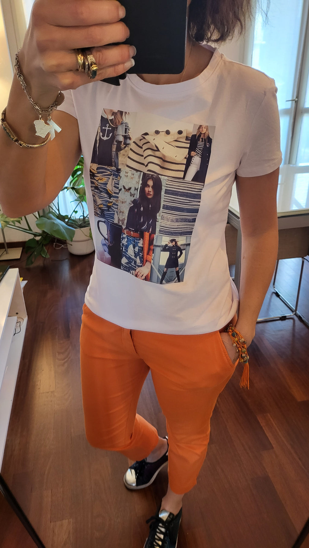 T-SHIRT bianco "MARIN "