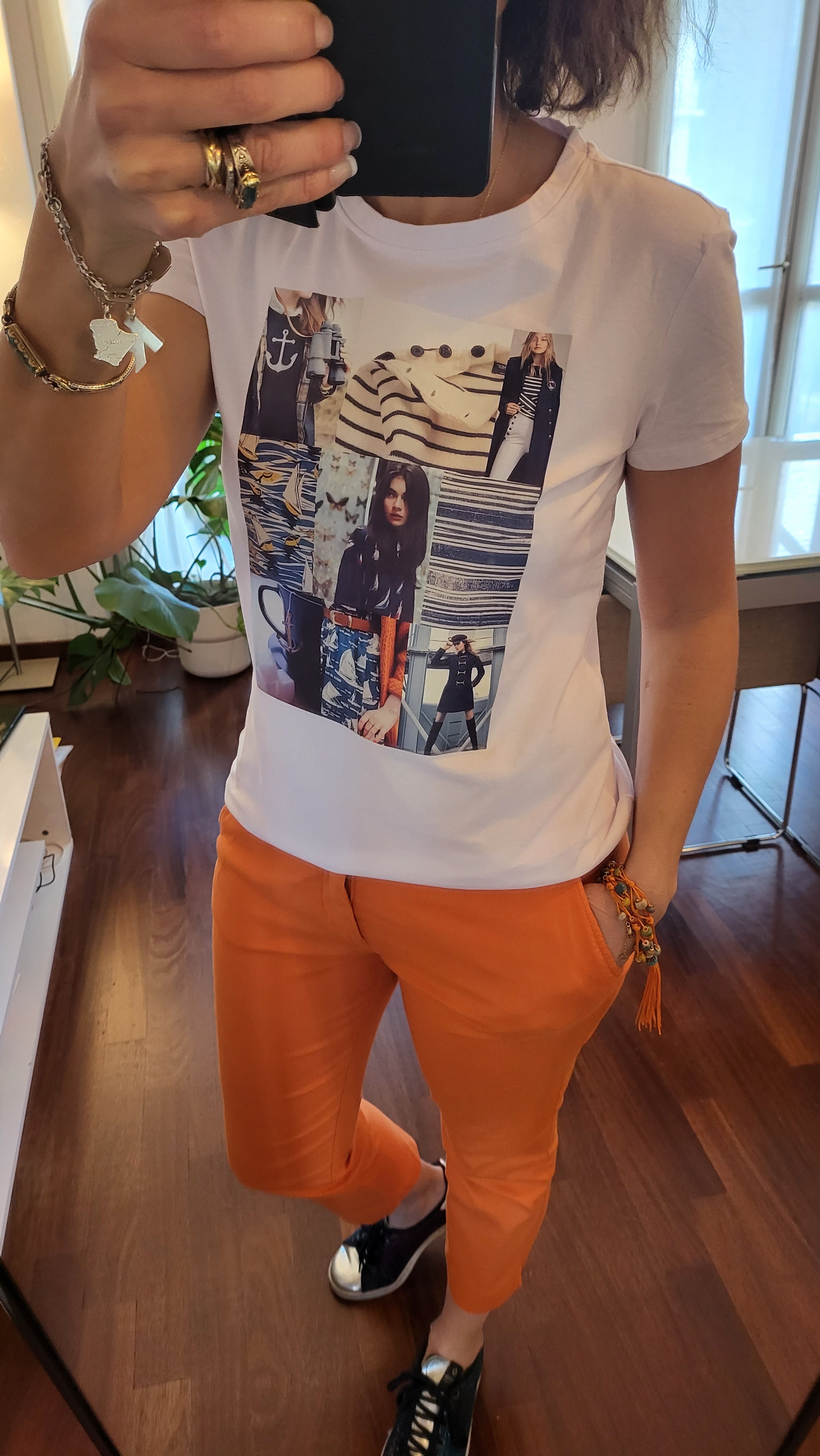 T-SHIRT bianco "MARIN "