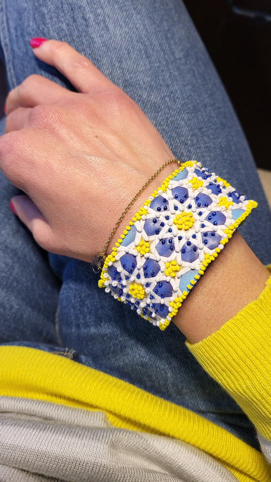 Yellow Arabesque Bracelet