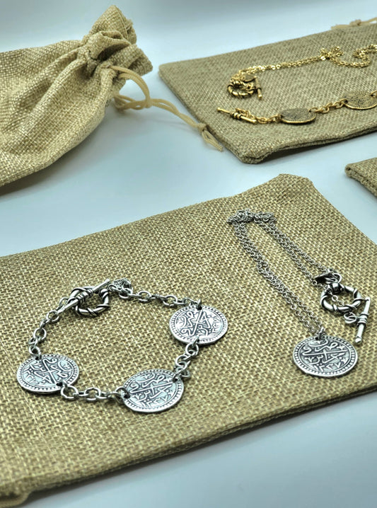 021 - Bracelet avec reproduction de pièce de monnaie algérienne