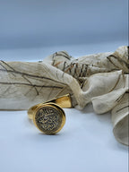 019 - Semi-rigid BRACELET with Algerian coin and silk scarf